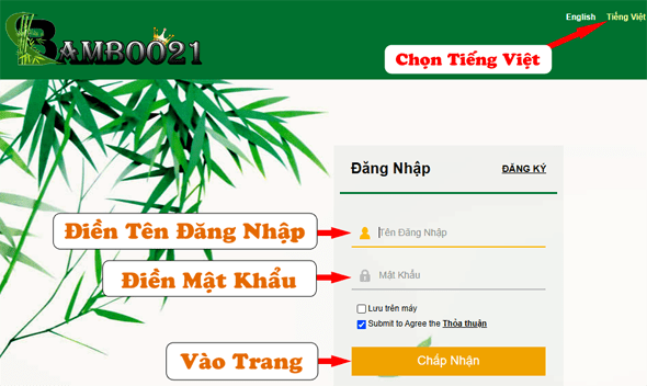 Hướng dẫn rút tiền siêu nhanh trên Bamboo21