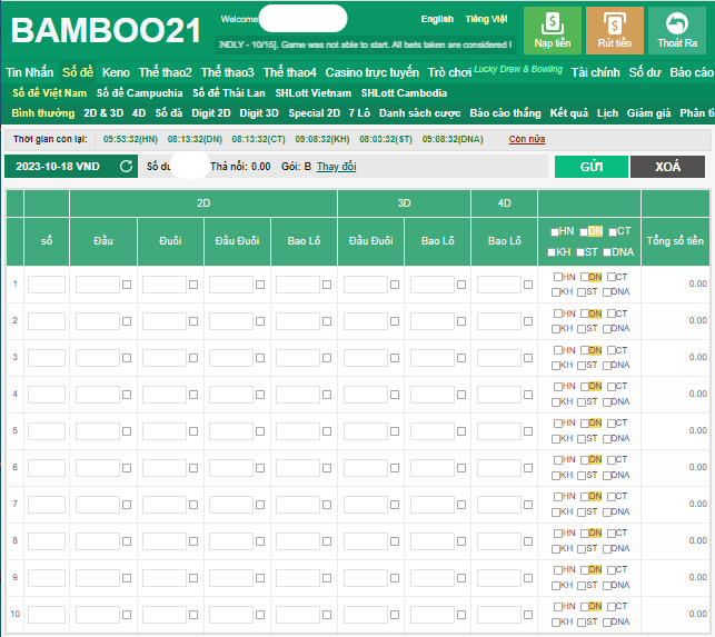 chơi số đề việt nam bamboo21