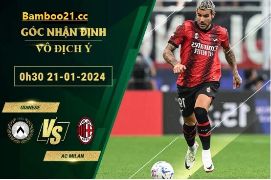 Trận đấu Udinese Vs AC Milan