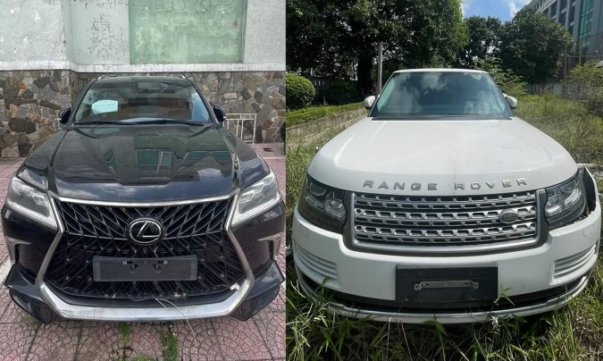 Chiếc Lexus LX 570 đời 2018 sản xuất tại Nhật Bản và Range Rover đời 2016 nhập khẩu từ Anh thuộc diện đấu giá