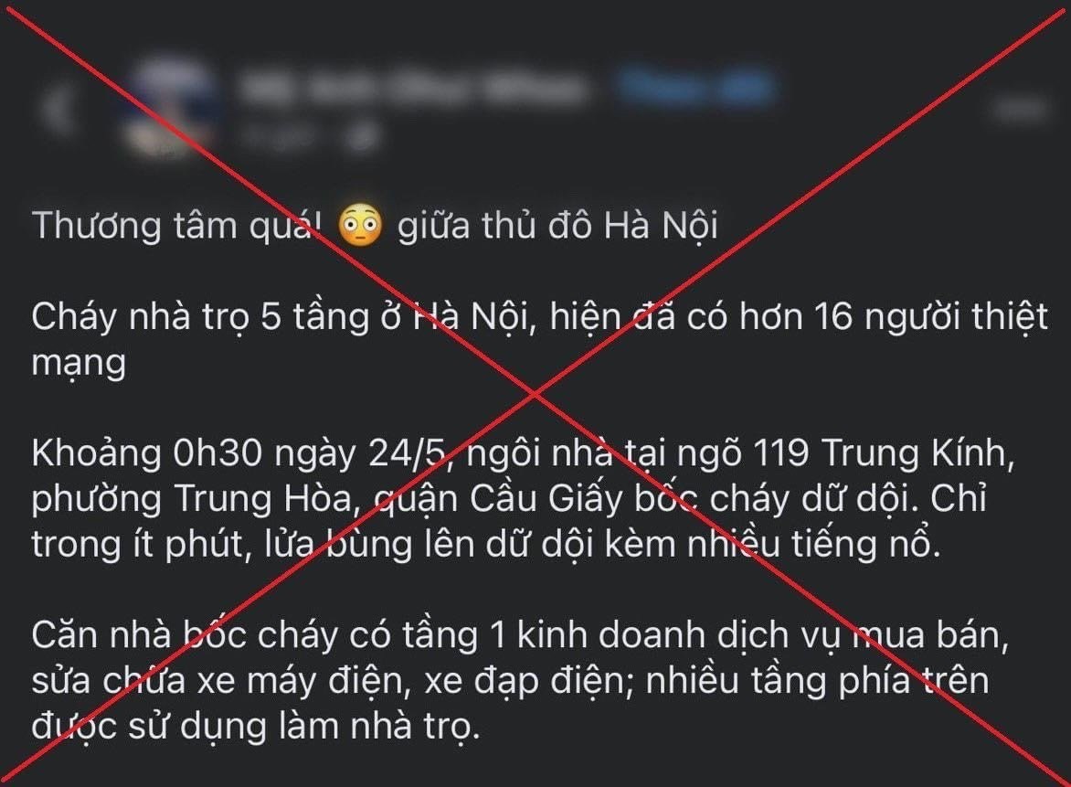 Vụ cháy ở Trung Kính: Xử phạt 2 Facebooker
