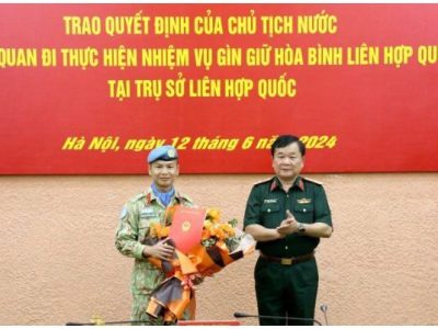 Thượng tá quân đội nhận nhiệm vụ tại trụ sở Liên Hợp Quốc