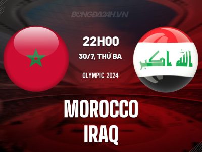 Morocco vs Iraq, 22h00 ngày 30/7