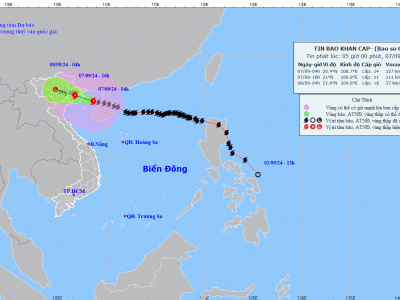 Bão số 3 Yagi cách Móng Cái 180km, mạnh cấp 14 giật cấp 17