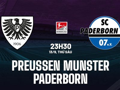 Preussen Munster vs Paderborn, 23h30 ngày 13/9