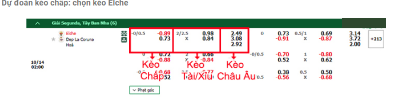 Dự đoán kèo chấp: chọn kèo Elche 